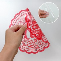 Autocollant adhésif statique transparent en silicone PET, activé à l'eau, résistant à l'eau, imprimable jet d'encre et laser, 8,5x11 pouces