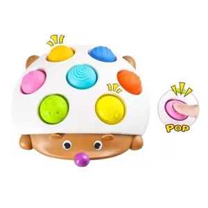 Christmas Cute Baby Animal Shape BPA Free Silicone Finger Push Pop Bubble Sensory Squeeze Hedgehog Fidget Toys