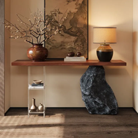 Table basse moderne incurvée en bois avec dessus en marbre blanc fonction miroir pour maison hôtel appartement villa meubles de salon