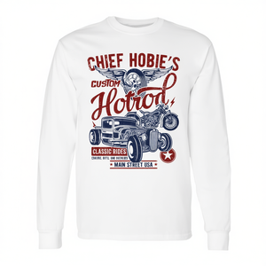 T-shirt à manches longues personnalisé de Chief Hobie, modèle Hotrod, Classic Rides Main Street Usa - Product Image 2