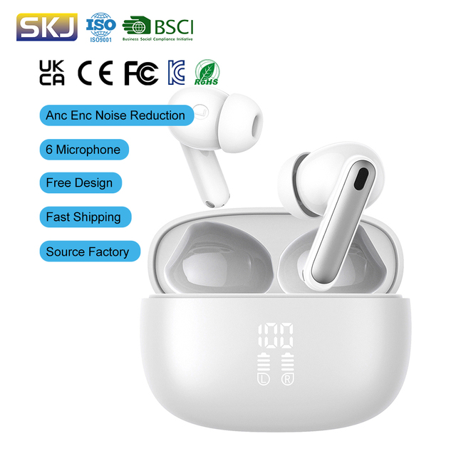 High Quality Wireless In-Ear Earbuds Anc Enc Noise Cancelling Earphones Audifonos Bluetooth Headphones for Gaming Running Sports