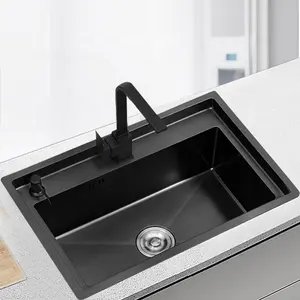 Stainless steel kitchen wash basin one single sink wash basin kitchen utensil