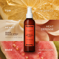 Spray protecteur thermique pour cheveux à la goyave, à l'avocat et à l'aloe vera, marque privée, pour démêler et contrôler les frisottis