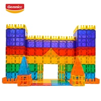 Gemmicc 200 pièces, possibilité de construire de nombreuses formes, jouets d'intelligence pour enfants, ensemble de blocs de construction magnétiques
