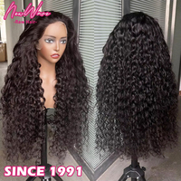 Perruques Cheveux Humains Sans Colle 13x6 Perruque Lace Front Cheveux Humains Vierge Double Ondulation Profonde Cheveux Bouclés Indiens