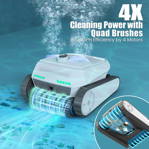 AIRROBO PC200 Lite Robot Inalámbrico para Piscinas, Limpiafondos Automático con Capacidad de Escalar Paredes y Limpiar la Superficie del Agua, AIRROBO PC200 Lite Inalámbrico - Product Image 5
