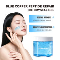 GHK-CU Panthénol Gel Cristal Glacé 100g Peptide de Cuivre Bleu Apaisant et Rafraîchissant pour Peaux Sensibles Réparation Post-Soleil