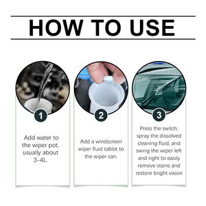 Feuille effervescente Homonth pour le nettoyage de pare-brise automobile, élimine les taches et le film gras, transparente - Product Image 6