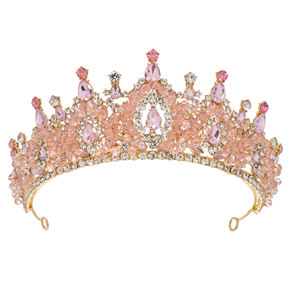 7cm de haut grand mariage princesse diadème couronne femmes romantique Vintage perlé mariage couronne baroque diadème - Product Image 3