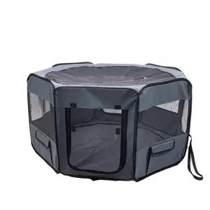 Cina all'ingrosso Oxford Dog tenda Pet box gabbia pieghevole per animali domestici con otto pannelli