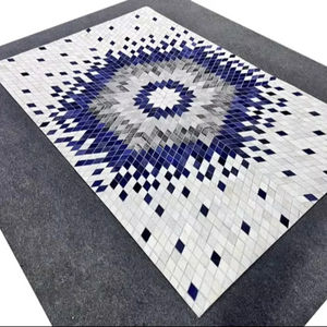 Alfombra de área de lana abstracta moderna, logotipo de onda persa gruesa, patrón de rayas con mechones a mano, decoración del hogar para dormitorio - Product Image 1