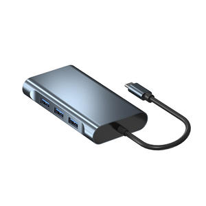 Multipuerto 8 en 1 Tipo-c HUB HDTV VGA Ethernet PD 100W USB3.0 2,0 4K <span class=keywords><strong>Dual</strong></span> HDTV Expansion <span class=keywords><strong>Dock</strong></span> Docking Station USB Hub - Product Image 4