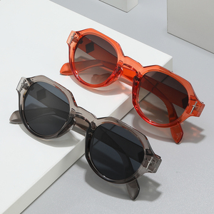 Elegante lujo cuadrado borde completo gafas de sol UV400 protección alta calidad PC acrílico rojo púrpura azul sol Fiesta Calle uso - Product Image 4