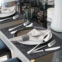 Ensemble de couverts en acier inoxydable pour restaurant, vente en gros, cuillère, fourchette, couteau, cuillère à dessert, idéal pour les mariages