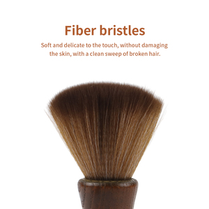 Spazzola per la pulizia del collo e la rimozione della polvere, con manico in legno, per uomo, strumento da barbiere, per uso domestico, <span class=keywords><strong>pettine</strong></span> per pidocchi, spazzola in fibra per <span class=keywords><strong>capelli</strong></span> e barba - Product Image 3