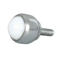 Unité de transfert à billes en POM, nylon et ABS, avec goujon fileté M8, modèle CY-25D-PL, roue à roulement à billes en plastique de 1 pouce