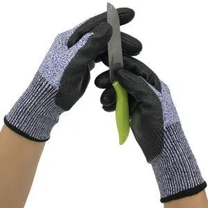 Fliesens ch neider Konstruktion schnitt feste Handschuhe PU-Beschichtung Industrie Level 5 Anti-Cut-Handschuhe für scharfe Umgebungen