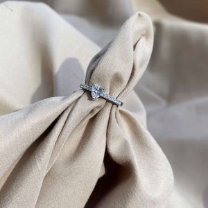 Dylam in Stock Fast Shipping Simplicity Minimalist 5A Level <b>CZ</b> Stone Wedding <b>Rings</b> Heart Love 925 Silver Sterling <b>Rings</b> Jewelry - Product Image 5