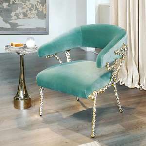 JINS-Fauteuil <span class=keywords><strong>de</strong></span> luxe en cuivre doré pour salon, chambre à coucher, hôtel, villa, décor à la mode pour salon et maison - Product Image 2