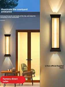 โคมไฟติดผนังอลูมิเนียมกันน้ำสำหรับภายนอกอาคาร มาตรฐาน IP65 เหมาะสำหรับผนังภายนอก ระเบียง เสา ประตู และลานวิลล่า - Product Image 2