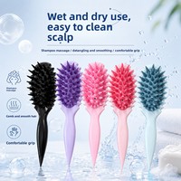 Brosse de massage capillaire à coussin d'air, peigne à queue pointue, brosse de massage pour le cuir chevelu et les méridiens