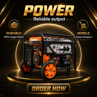 Générateur à essence 2,8 kW 230 V AVR, 110/220 V, 212 CC, 3 kW, à cadre ouvert, 3600 tr/min, monophasé AC, prix usine