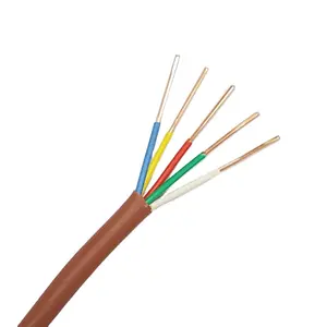 UL/ETL de alta calidad CM/CL2 18AWG/5C HVAC SISTEMA DE TERMOSTATO CABLE DE CONTROL Marrón Cobre sólido Calibre 18 5 Cable conductor