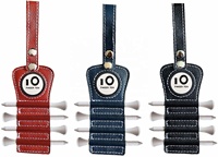 Support de transport personnalisé en cuir PU pour tees de golf avec accessoires de golf et marqueurs de balle