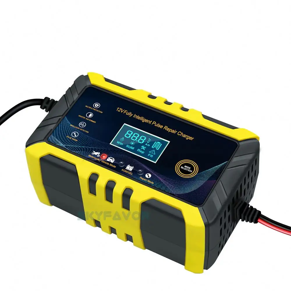 12V 6A Intelligent Pulse Repair lead acid battery charger for 12 volt car battery with CE ROHS