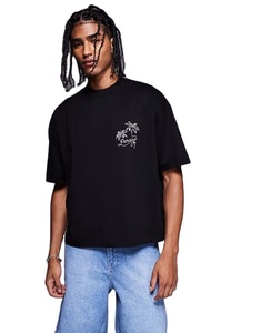 Custom Boxy Oversized Crop Men T-Shirt 300Gsm Heavyweight 100% <span class=keywords><strong>Supima</strong></span> Cotton School Printing Graphic T-Shirts - Product Image 1