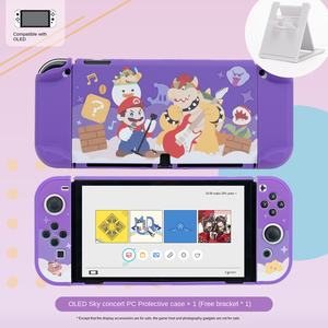 สินค้าใหม่ Nin Tendo SWITCH เคสคอนโซลเกมพีซีแบบแยกฝาครอบแข็งอุปกรณ์เล่นเกมธีมซูเปอร์มาริโอ - Product Image 6