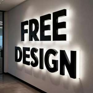 Enseignes LED 3D rétroéclairées pour magasins, intérieur/extérieur, logo d'entreprise, logo de salon de manucure, enseignes LED pour entreprises, signalisation extérieure - Product Image 6