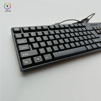Logo personnalisé tout-en-un USB clavier de bureau français russe espagnol arabe PC ordinateur filaire Teclados Para anglais noir