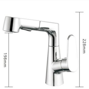 Kawal bán hot chất lượng cao nhựa thép duy nhất xử lý boong gắn lưu vực vòi với Pull Spray Head thiết kế hiện đại phòng tắm - Product Image 1