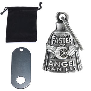 <span class=keywords><strong>Porte</strong></span>-clés en acier inoxydable « Guardian Never Ride Faster Than Your Angel Can Fly » pour motards, <span class=keywords><strong>porte</strong></span>-bonheur pour la conduite - Product Image 4