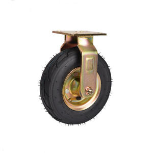 8/10 ZOLL Hochleistungs-Lenkrad 250-4 und 350-4 Pneumatisches Gummi rad Feste Schwenk platte Nachlauf - Product Image 2