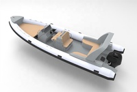 Bateau côtelé de luxe 28ft RIB860 à coque en aluminium V profond PVC/Hypalon avec tente en T et coussins de luxe