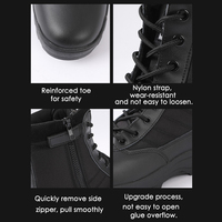 Bottes tactiques de sécurité pour hommes, noires, imperméables, respirantes, pour la sécurité en plein air, la chasse, la randonnée, la moto