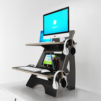 Bureau d'ordinateur pliable professionnel personnalisé, minimaliste, réglable en hauteur, avec peinture poudrée