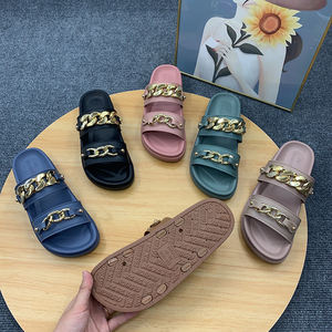 Chaussures à chaîne en plastique pour femmes Nouveaux styles Chaussures élégantes de luxe Femmes élégantes <span class=keywords><strong>Chaussons</strong></span> tendance 2023 - Product Image 6