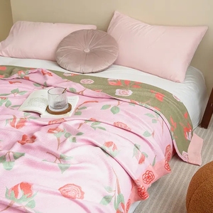 100% sợi tre mùa hè làm mát chăn thoáng khí làm mới ánh sáng cho thời tiết nóng. Đồng bằng khác nhau sọc chắp vá cho phòng ngủ - Product Image 3