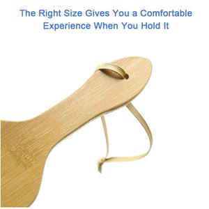 ไม้ตีตบไม้ไผ่สำหรับเล่นทางเพศน้ำหนักเบา13.4นิ้วและทนทานมากพร้อมพายไม้ผิวเรียบสำหรับผู้ใหญ่ - Product Image 4