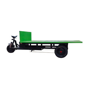 Electric Drive on Platform Truck with Seat 4 Wheel Battery Trolley 1 Ton Electric Cargo Flat <b>Transporter</b> - Product Image 2