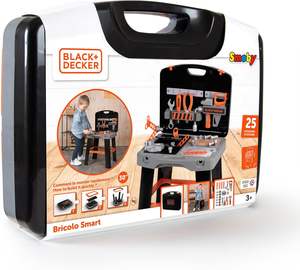 Smoby أسود + Decker ألعاب ذكية سهلة الاستخدام للأطفال تصنيع 33 إكسسوارات فرنسية تشمل مفك براغي منشار لمدة 3 سنوات - Product Image 5