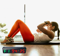 YZ jam tangan Timer hitung mundur Digital magnetis Mini desain baru jam latihan Interval kebugaran Gym rumah dalam ruangan bertenaga baterai isi ulang