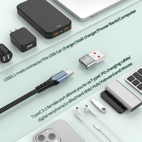 Adaptateur USB-A 3.1 vers USB C type-c femelle vers un chargeur de données mâle convertisseur de type C 10Gbps 120W charge rapide pour ordinateur portable calcul