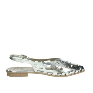 Sandalias Planas para Mujer Porronet 7092, Doradas, con Corte Láser, Punta Puntiaguda, Estilo Slingback - Product Image 4