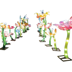 Lanternes en soie en tissu de Festival chinois à <span class=keywords><strong>Led</strong></span>, décoration d'événements, Dragon géant éclairé volant en plein air Halloween jardin en acier inoxydable - Product Image 6