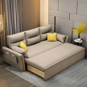 Canapé-lit <span class=keywords><strong>convertible</strong></span> moderne et minimaliste, pliable et extensible, en métal et tissu rembourré, pour appartement et salon - Product Image 2