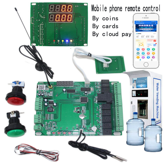 LFT LFT-IOT02 Intelligent Water Vending Machine Control Board Plastic Material 1 OZ Copper 1.6mm Thickness Accept Coins/Swipe